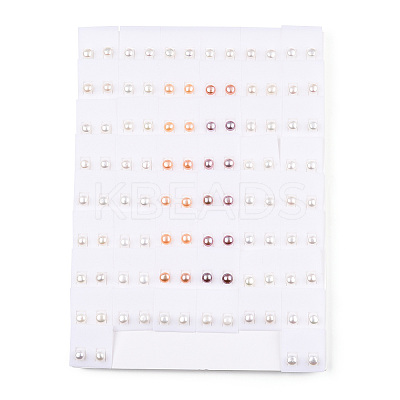 Dyed Natural Pearl Stud Earrings PEAR-N020-06C-1