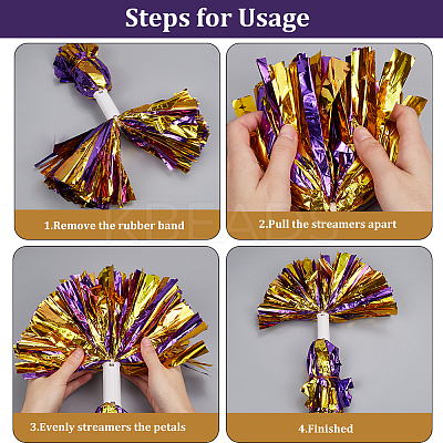 Plastic Cheerleading Pom Poms Cheerleading Hand Flowers AJEW-WH20010-90A-1