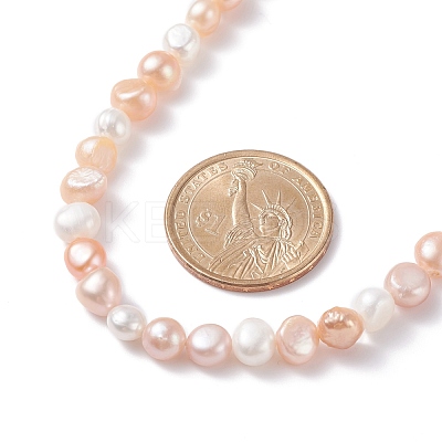 Vintage Natural Pearl Beaded Necklace for Women NJEW-JN03787-01-1