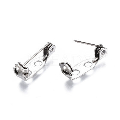 Tarnish Resistant 201 Stainless Steel Brooch Pin Back Safety Catch Bar Pins STAS-S117-022A-1