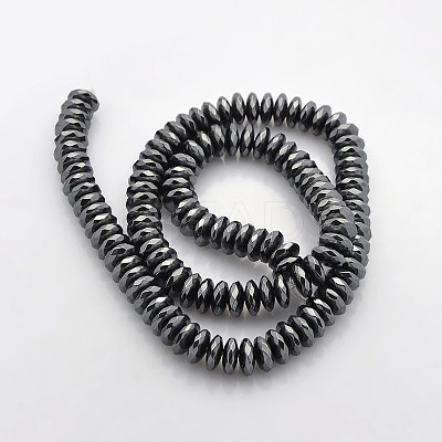 Electroplate Non-magnetic Synthetic Hematite Beads Strands G-J208H-03-1
