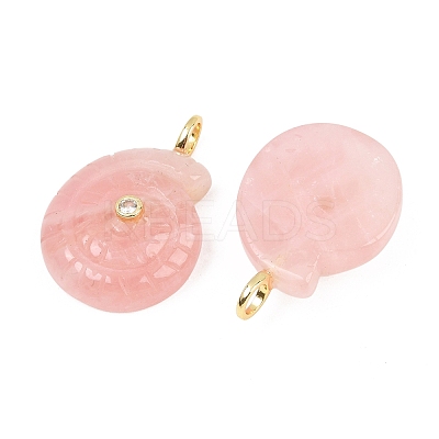 Natural Rose Quartz Pendants G-H353-02G-02-1