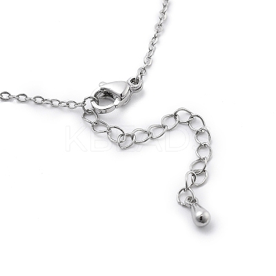 Brass Clear Cubic Zirconia Flower Pendant Necklaces LS-NJEW-C077-01P-1