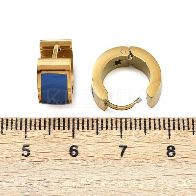 304 Stainless Steel Enamel Hoop Earrings EJEW-K268-20G-04-1