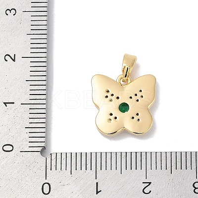 Brass Micro Pave Cubic Zirconia Pendants KK-Q030-01A-G-1
