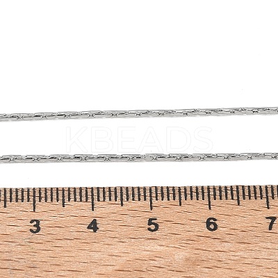 1.2MM 304 Stainless Steel Boston Link Chain Necklaces NJEW-D328-01P-03-1