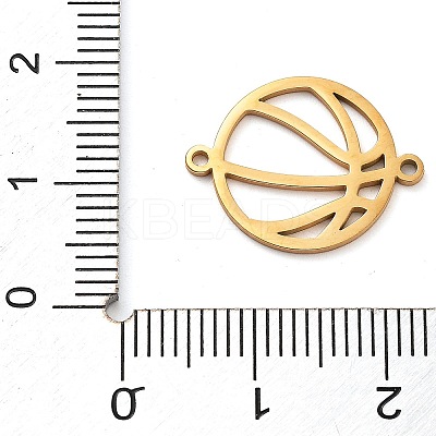 304 Stainless Steel Hollow Sport Ball Connector Charms LS-STAS-M076-11G-1