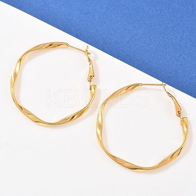 304 Stainless Steel Hoop Earrings EJEW-I320-25G-01-1