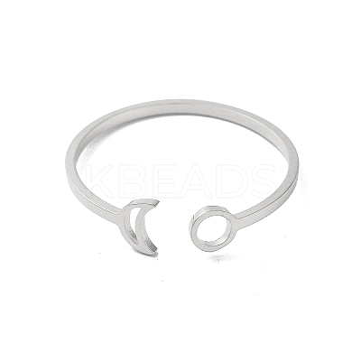 Non-Tarnish 304 Stainless Steel Open Rings STAS-R226-07P-1