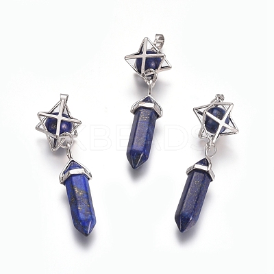 Natural Lapis Lazuli Pendants G-L512-M02-1