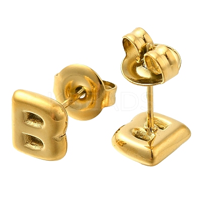 304 Stainless Steel Stud Earrings EJEW-I316-01G-B-1