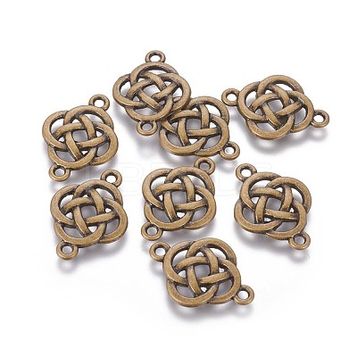 Flower Knot Tibetan Style Alloy Links connectors X-TIBEP-R338-33AB-NR-1
