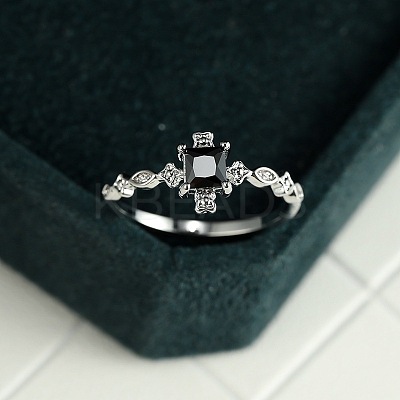 Brass Micro Pave Cubic Zirconia Finger Rings FS-WG8C77A-01-1