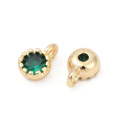 Brass Pave Cubic Zirconia Pendants KK-H204-03KCG-06-1
