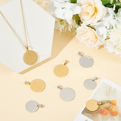 12Pcs 4 Styles 304 Stainless Steel Pendants STAS-WR0001-16-1
