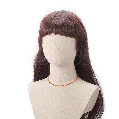 Glass Seed Beaded Necklace for Women NJEW-JN04258-1