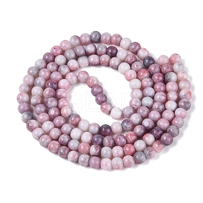 Ombre Effect Opaque Crackle Glass Beads Strands GLAA-Q106-01A-A10-1