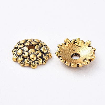Tibetan Style Bead Caps LS-TIBEB-LF1650Y-AG-FF-1