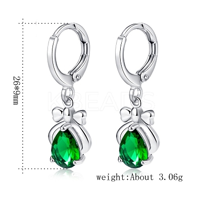 Platinum Tone Stainless Steel Dangle Earrings EJEW-EE0002-04C-1