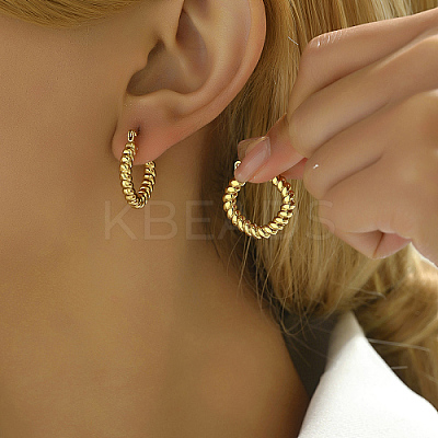 304 Stainless Steel Hoop Earrings YY3113-2-1