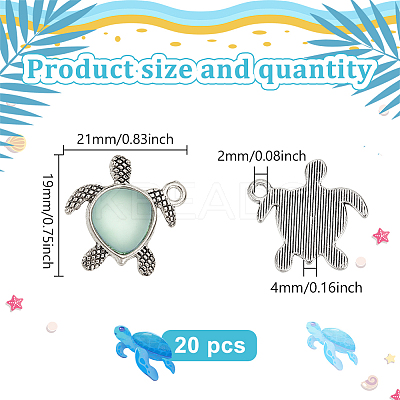 20Pcs Tibetan Style Alloy Pendants FIND-GO0003-23B-1