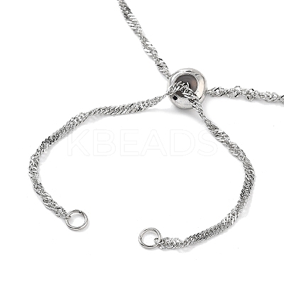 304 Stainless Steel Singapore Chain Necklace Making AJEW-JB01333-02-1