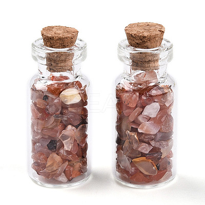 Glass Wishing Bottle Display Decorations AJEW-T013-02K-1