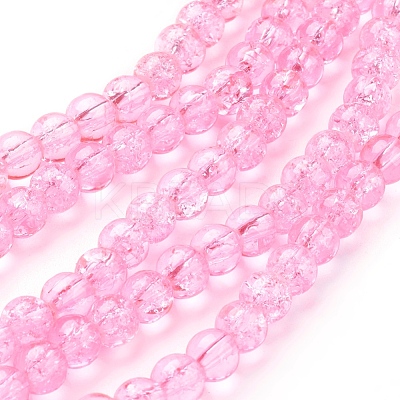 Crackle Glass Beads Strands X-CCG-Q001-6mm-02-1