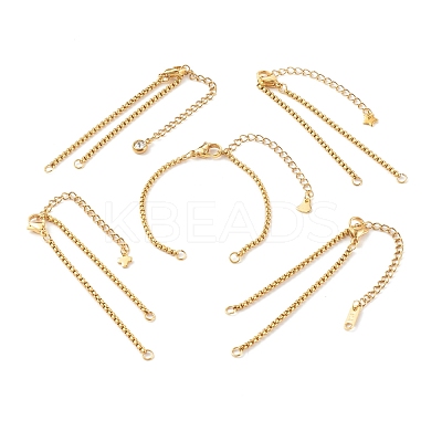 304 Stainless Steel Box Chain Bracelet Making AJEW-JB00992-1