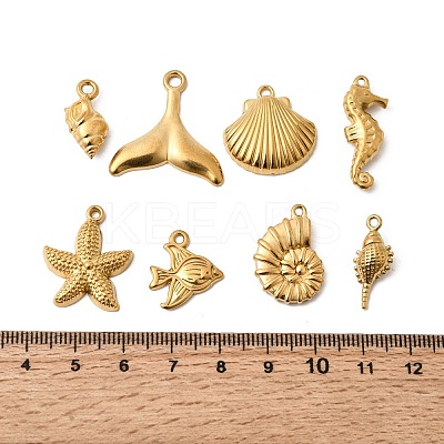 Ocean Theme 201 Stainless Steel Pendants STAS-F348-01F-G-1