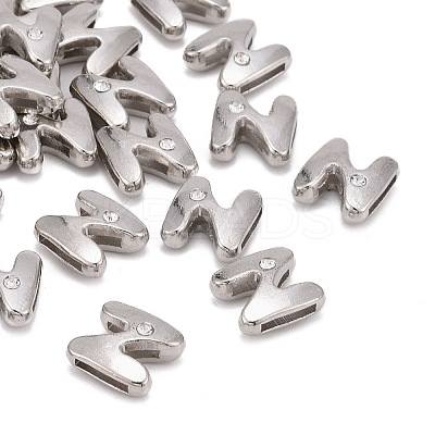 Letter Slider Beads for Watch Band Bracelet Making ALRI-O012-N-NR-1