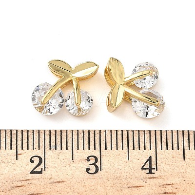 Brass Micro Pave Cubic Zirconia Pendants KK-D502-15G-1
