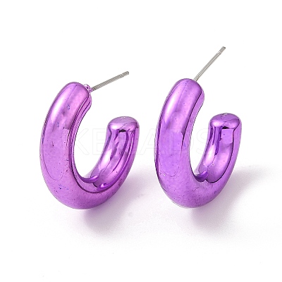 Ring Acrylic Stud Earrings EJEW-P251-36-1