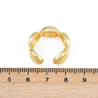 Brass Adjustable Cuff Rings for Women RJEW-H256-18G-1