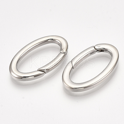 Non-Tarnish 304 Stainless Steel Spring Gate Rings STAS-S079-87-1