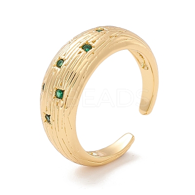 Cubic Zirconia Cuff Rings RJEW-P026-07G-1
