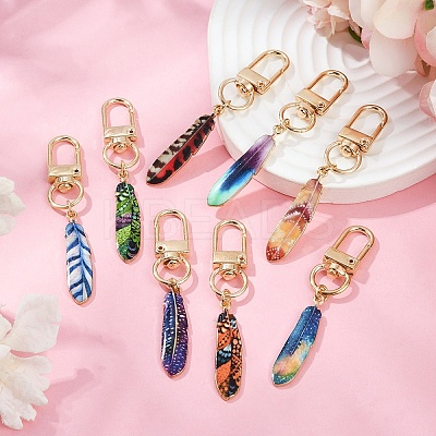 8Pcs 8 Styles Alloy Enamel Pendants Decorations KEYC-YW00183-1