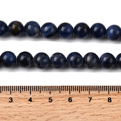 Natural Sodalite Beads Strands G-P582-8mm-02-1