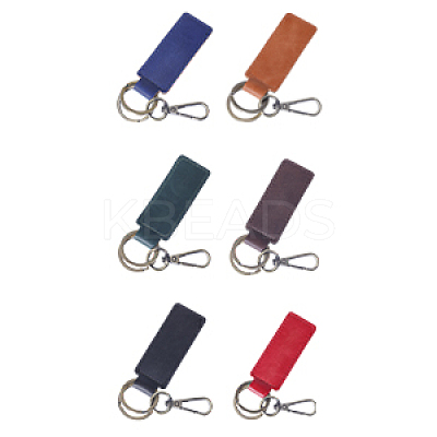 6Pcs 6 Colors Alloy Keychain HJEW-GL0001-18-1