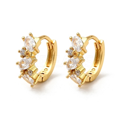 Brass Hoop Earrings EJEW-S256-03A-G-1