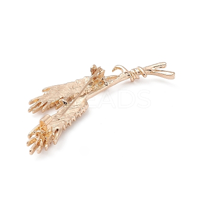 Rhinestone Wheat Brooch Pin JEWB-C003-02-1