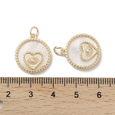 Brass Micro Pave Clear Cubic Zirconia Pendants KK-L208-64G-1