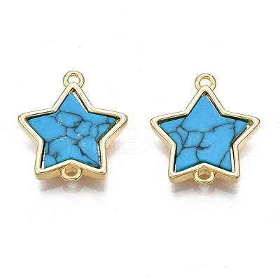 Brass Connector Charms KK-N233-173B-01C-1
