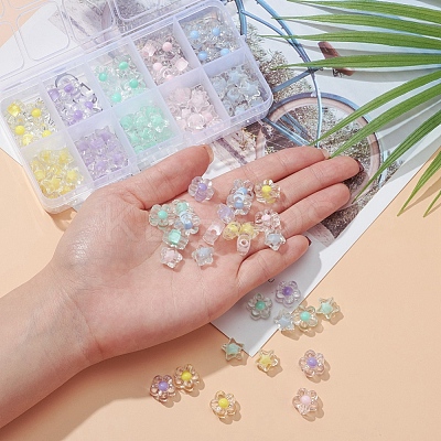 125Pcs 10 Style Transparent Acrylic Beads TACR-YW0001-38-1