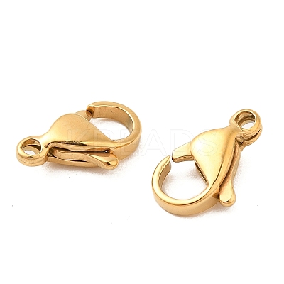 Ion Plating(IP) 304 Stainless Steel Lobster Claw Clasps STAS-AB12-G-01-1