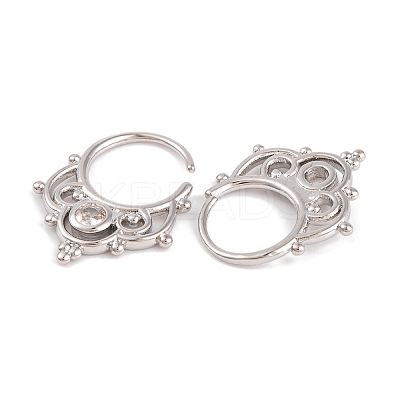 Rack Plating Brass Cubic Zirconia Earrings EJEW-S219-11P-1