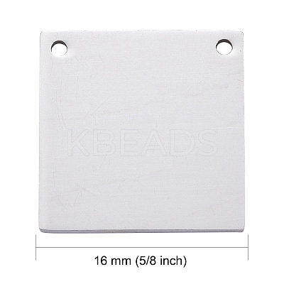 Anti-Tarnish 304 Stainless Steel Stamping Blank Tag Pendants STAS-I311-16B-P-1