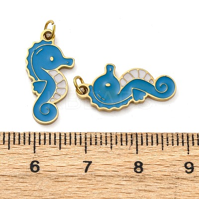 304 Stainless Steel Enamel Pendants STAS-E550-56G-1