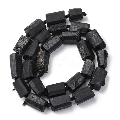 Natural Black Tourmaline Beads Strands G-F716-01-1