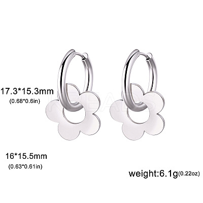 304 Stainless Steel Hoop Earrings FS-WG6A0FB-13-1